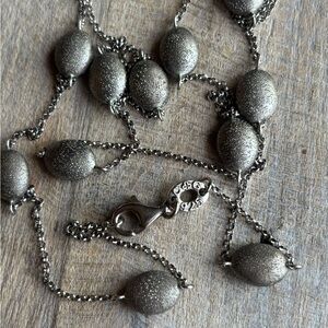 30” Sterling Silver Station Necklace